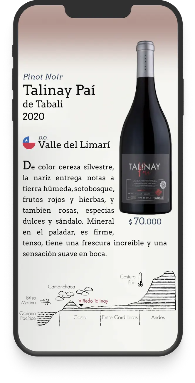 Detalle de vino en Totomenu